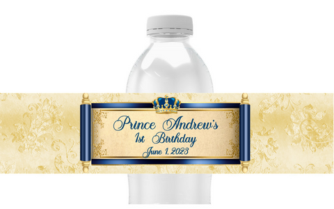 Royal Prince Water Bottle Labels