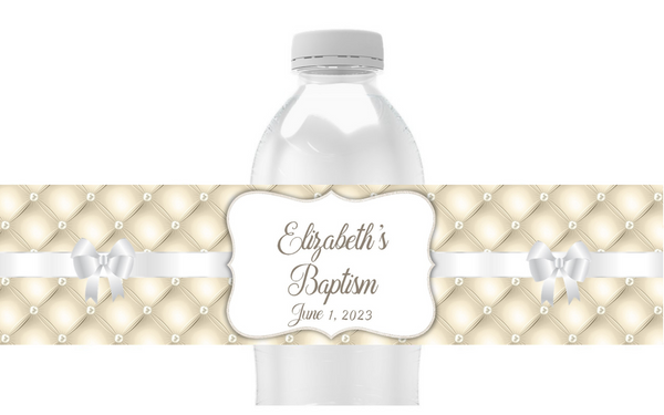 Tufted Bling Water Bottle Labels