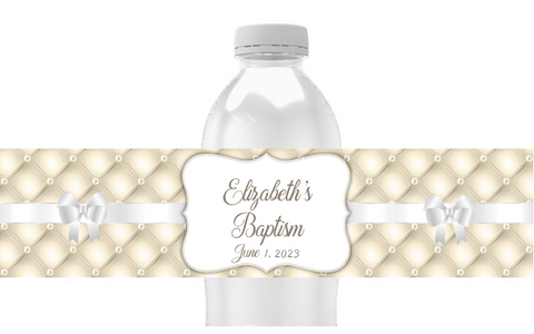 Tufted Bling Water Bottle Labels