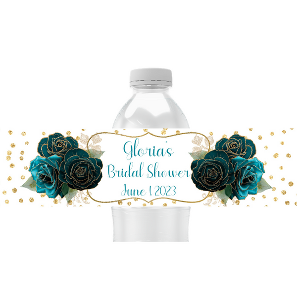 Floral Water Bottle Labels