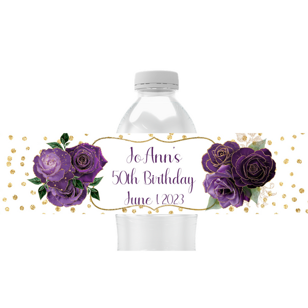 Floral Water Bottle Labels