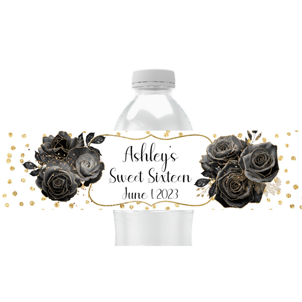 Floral Water Bottle Labels
