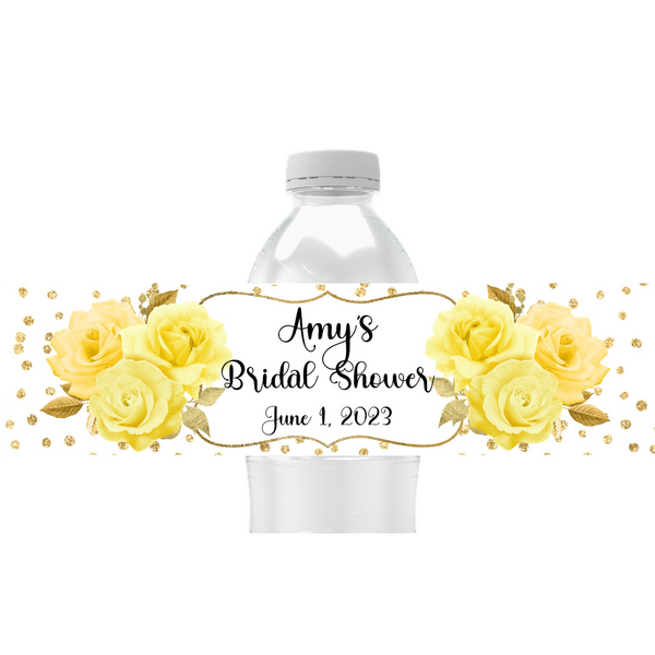 Floral Water Bottle Labels
