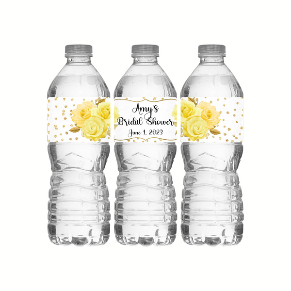 Floral Water Bottle Labels