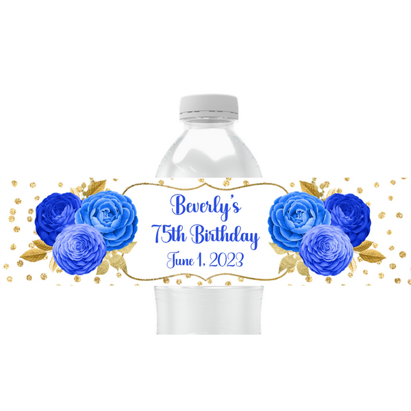 Floral Water Bottle Labels