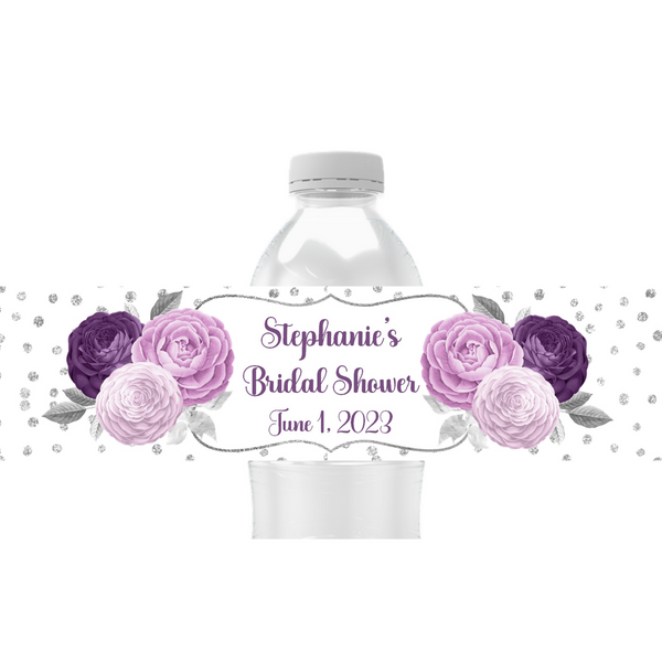 Floral Water Bottle Labels