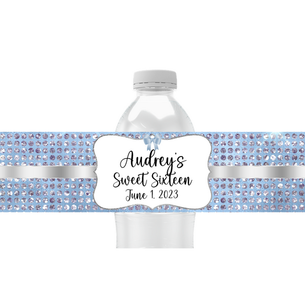 Diamond Dots Water Bottle Labels
