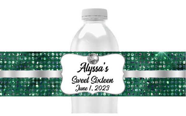 Disco Dots Water Bottle Labels