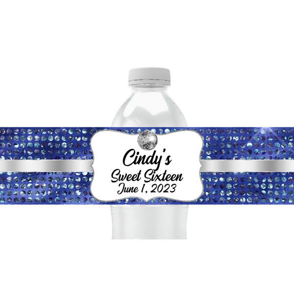 Disco Dots Water Bottle Labels