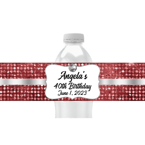 Disco Dots Water Bottle Labels