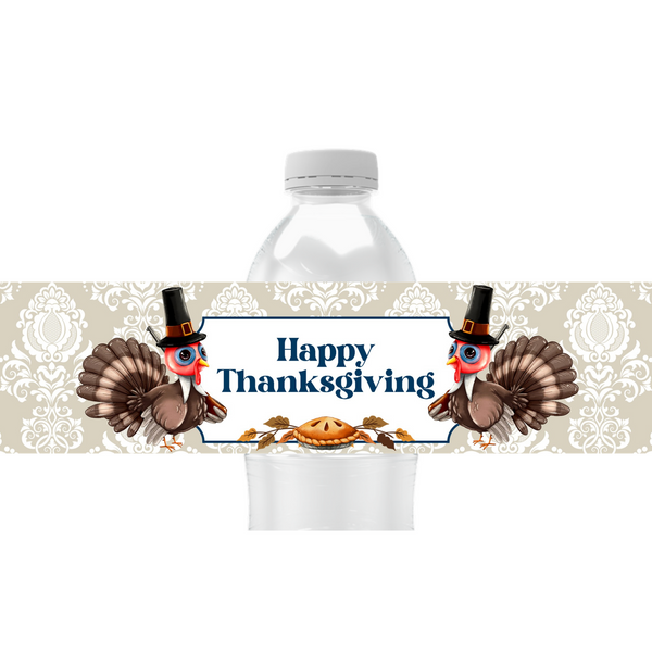Thanksgiving Water Bottle Labels