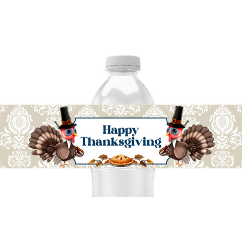 Thanksgiving Water Bottle Labels