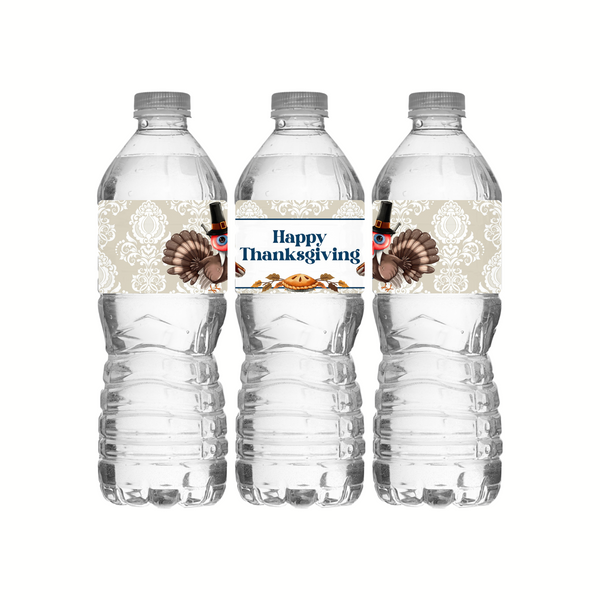 Thanksgiving Water Bottle Labels