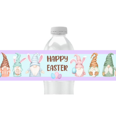 Easter Gnome Water Bottle Labels