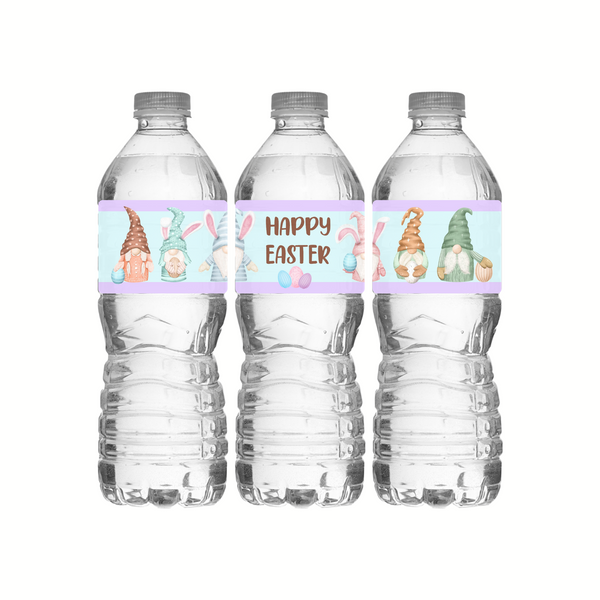 Easter Gnome Water Bottle Labels