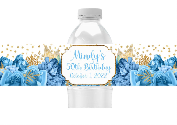 Floral Water Bottle Labels