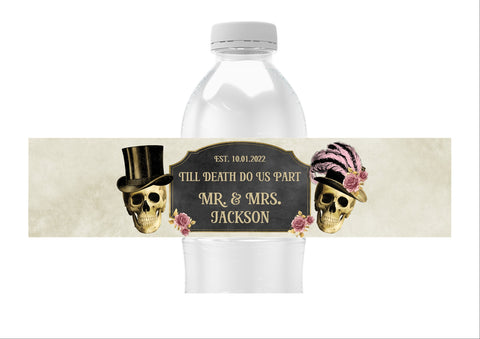 Till Death Do Us Part Water Bottle Labels