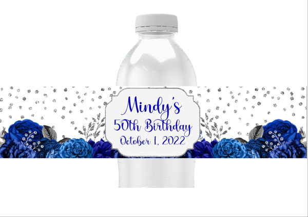 Floral Water Bottle Labels
