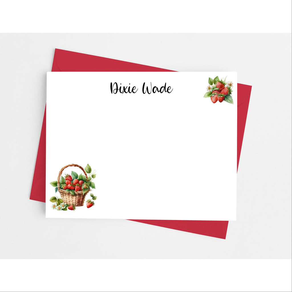 Strawberry Flat Note Cards