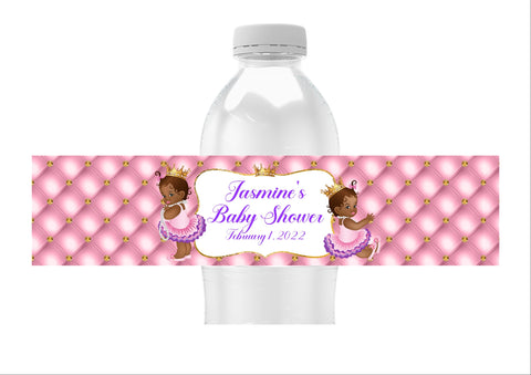 Royal Baby Princess Water Bottle Labels