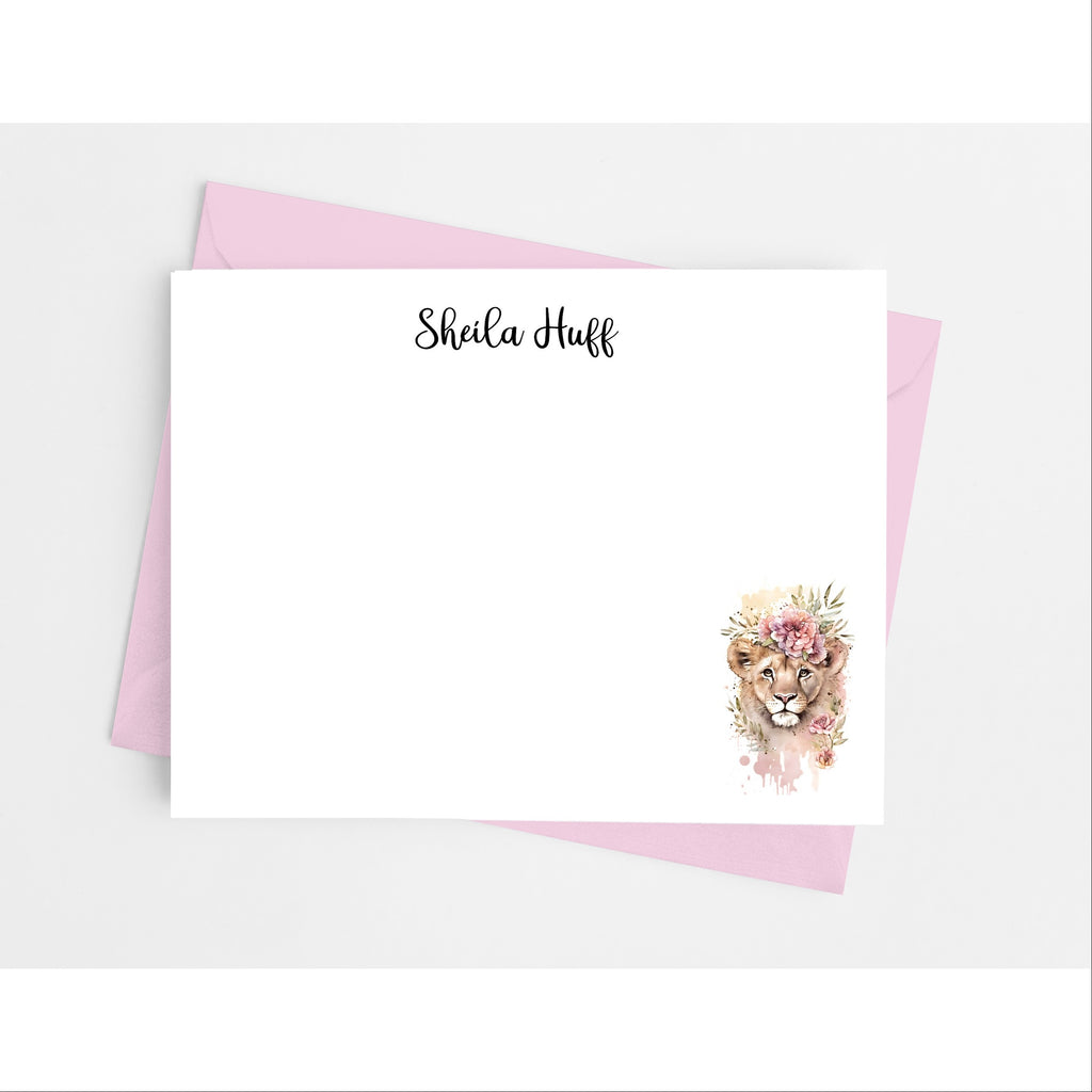 Lion Flat Note Cards