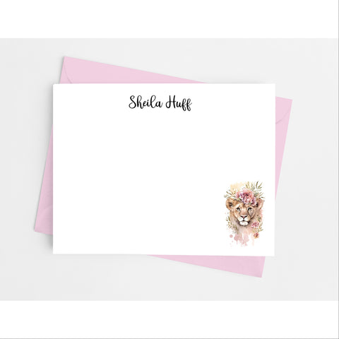 Lion Flat Note Cards