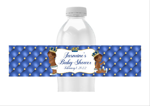 Royal Baby Prince Water Bottle Labels
