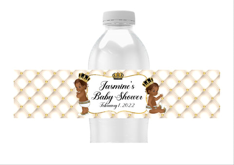 Royal Baby Prince Water Bottle Labels