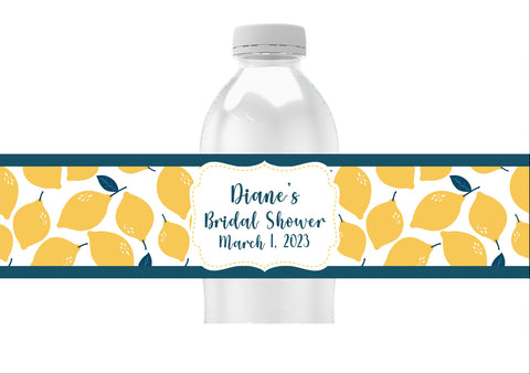 Lemon Water Bottle Labels