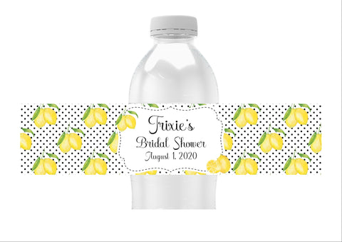 Lemon Water Bottle Labels