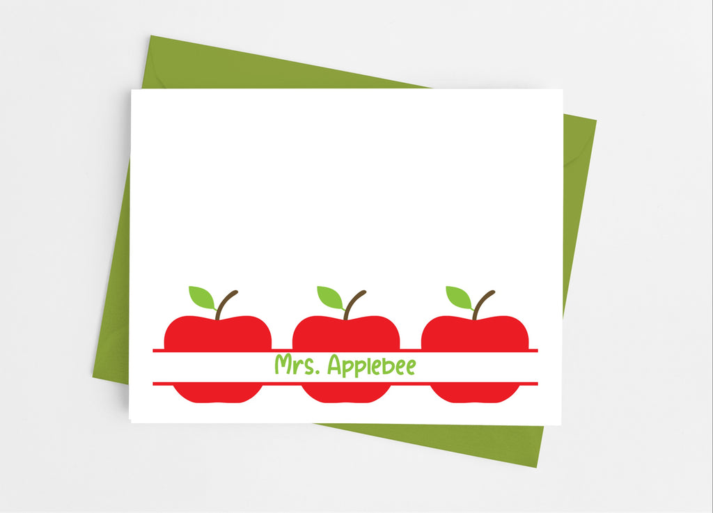 Red Apple Teacher Note Cards