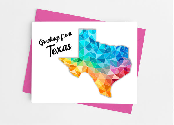 Rainbow State Outline Note Cards