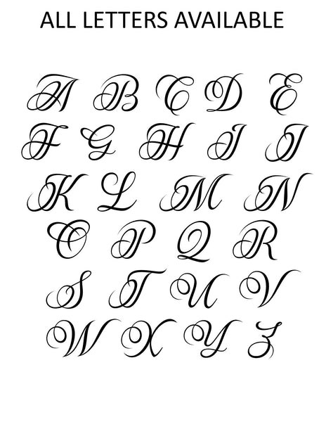 Single Initial Monogram Flat Note Cards - Cathy's Creations - www.candywrappershop.com