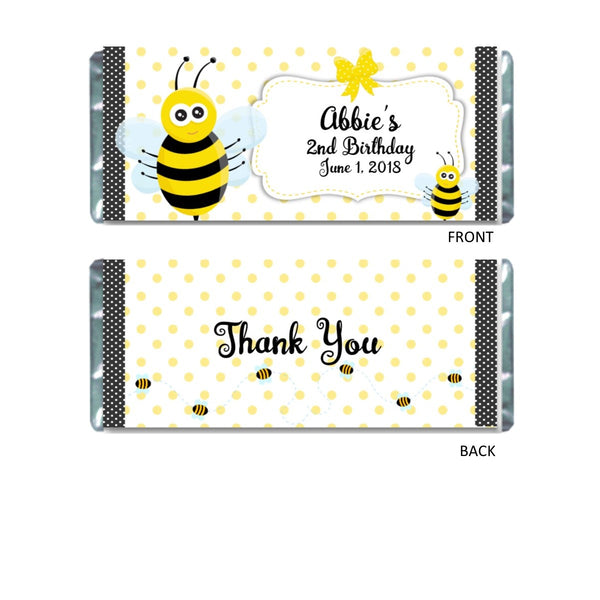 Bumble Bee Candy Bar Wrapper - Cathy's Creations - www.candywrappershop.com