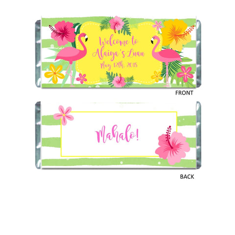 Flamingo Candy Bar Wrapper - Cathy's Creations - www.candywrappershop.com