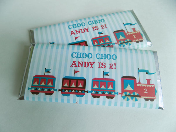 Circus Train Candy Bar Wrappers - Cathy's Creations - www.candywrappershop.com