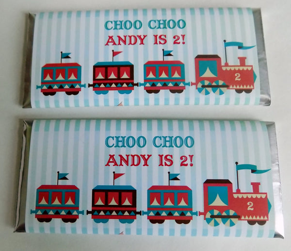 Circus Train Candy Bar Wrappers - Cathy's Creations - www.candywrappershop.com