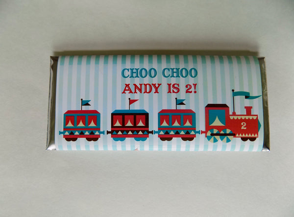 Circus Train Candy Bar Wrappers - Cathy's Creations - www.candywrappershop.com