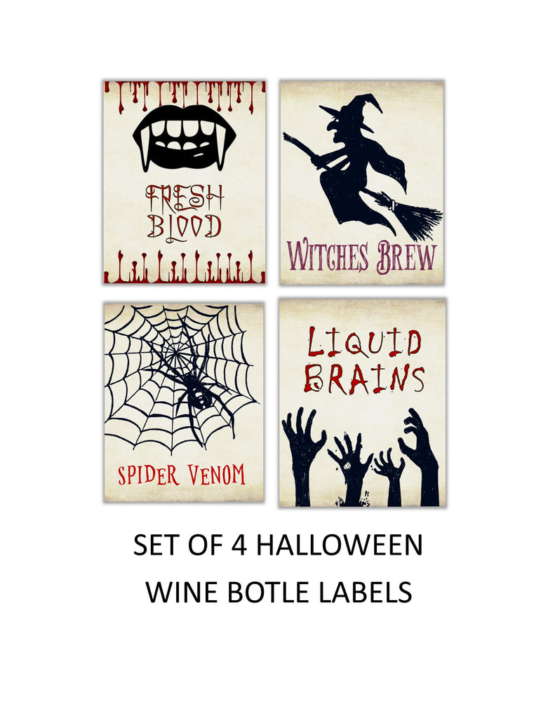 Halloween Wine Bottle Labels– Cathy Wraps - www.candywrappershop.com halloween-wine-bottle-labels-cathy-wraps-www-candywrappershop-com
