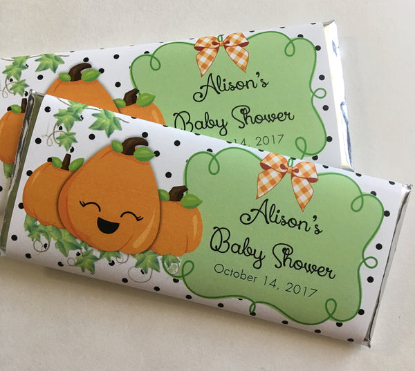 Pumpkin Baby Candy Bar Wrapper - Cathy's Creations - www.candywrappershop.com