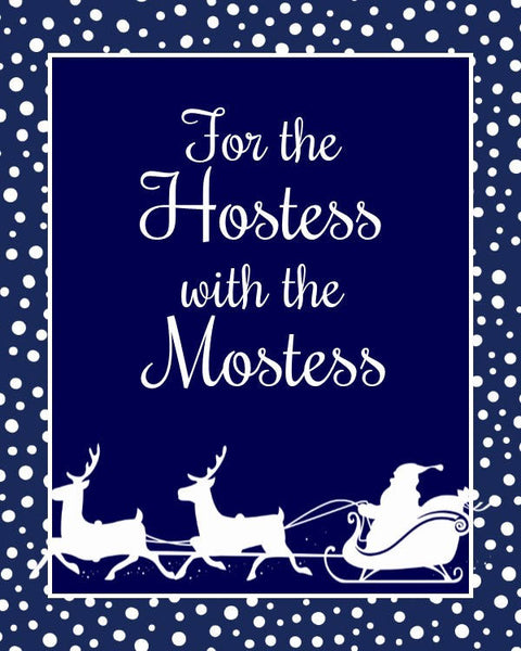 Santa Sleigh Christmas Wine Bottle Labels - Cathy's Creations - www.candywrappershop.com