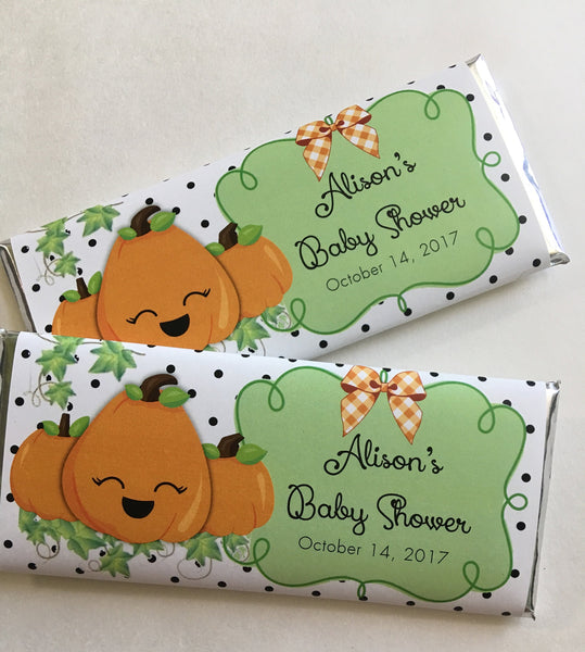 Pumpkin Baby Candy Bar Wrapper - Cathy's Creations - www.candywrappershop.com