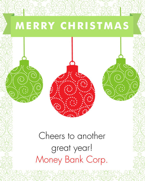 Christmas Ornament Wine Bottle Labels - Cathy's Creations - www.candywrappershop.com
