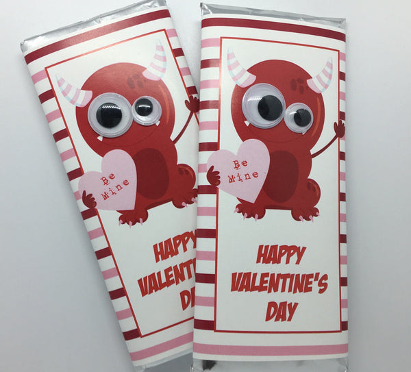Valentine's Love Monster Candy Bar - Cathy's Creations - www.candywrappershop.com