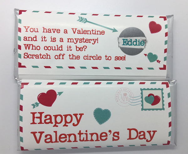 Valentine's Day Scratch Off Candy Wrapper - Cathy's Creations - www.candywrappershop.com