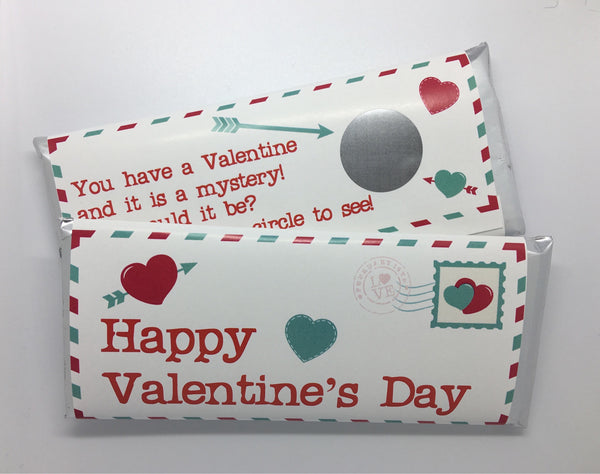 Valentine's Day Scratch Off Candy Wrapper - Cathy's Creations - www.candywrappershop.com