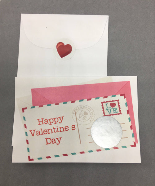 Retro Theme Valentine's Day Scratch Off Cards - Cathy's Creations - www.candywrappershop.com