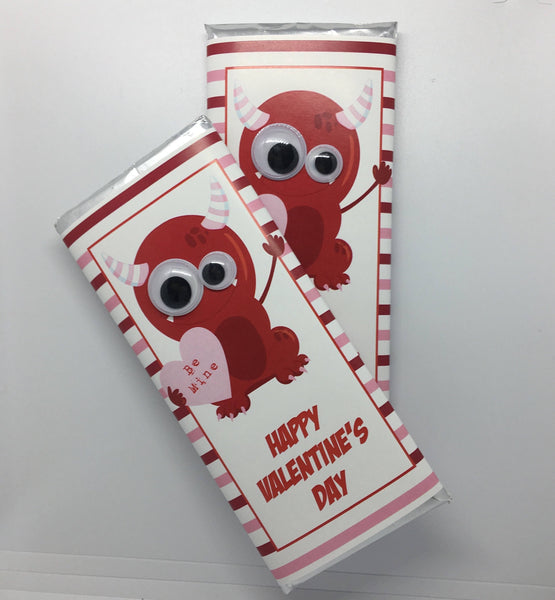 Valentine's Love Monster Candy Bar - Cathy's Creations - www.candywrappershop.com