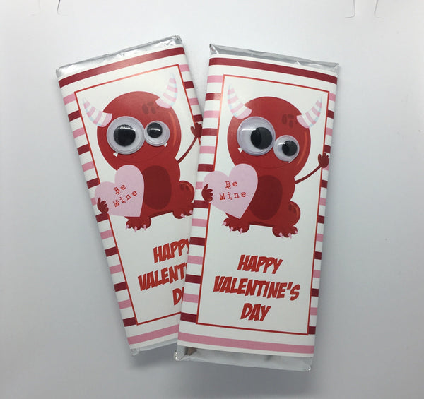Valentine's Love Monster Candy Bar - Cathy's Creations - www.candywrappershop.com
