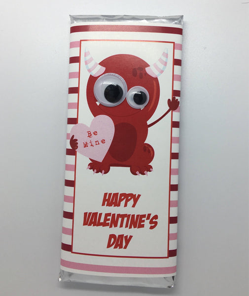 Valentine's Love Monster Candy Bar - Cathy's Creations - www.candywrappershop.com